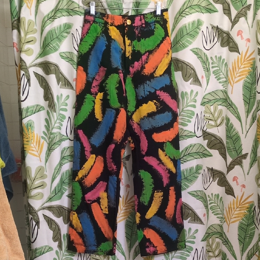 Big Bud Press Limited Edition Paint Stroke Multicolor Work Pants - Small
